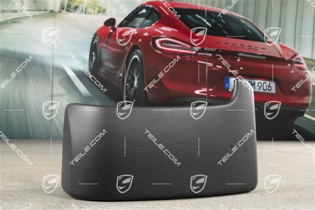 Osłona boczna schowka na rękawiczki, Skóra, Czarna