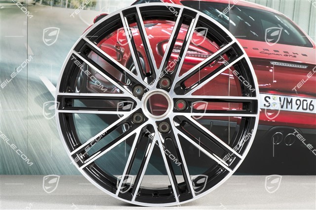 20" felga 911 Turbo IV, 9J x 20 ET51, czarny wysoki połysk