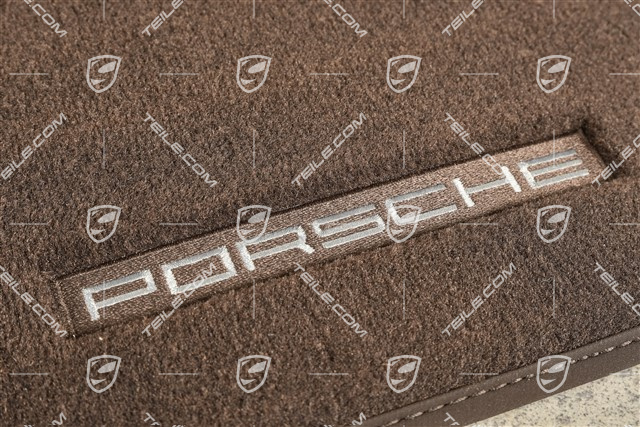 Dywaniki welurowe, zestaw 4-częściowy, Espresso