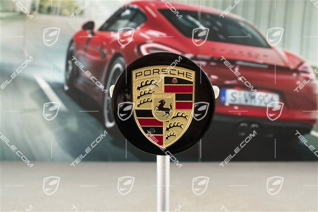 Hub cap, concave, coloured crest, black high gloss