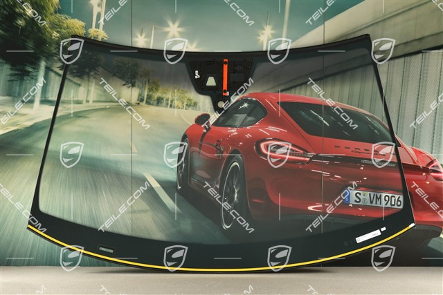 Windscreen / Windshield, heat-insulating with tinted top, Head up display