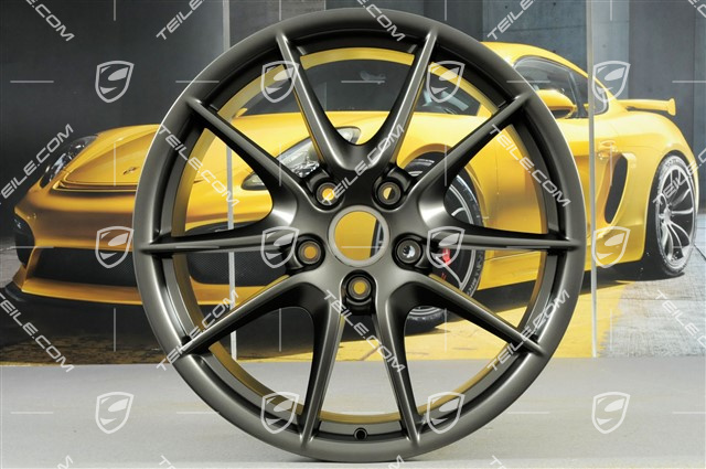 20" Carrera S III wheel rim set, 8,5J x 20 ET51 + 11J x 20 ET52, platinum satin matt