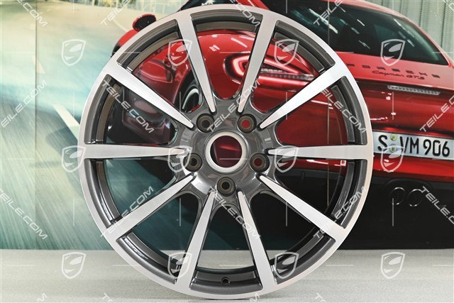 20" Felgensatz Carrera Classic, 8J x 20 ET57 + 10J x 20 ET45, Titan dunkel