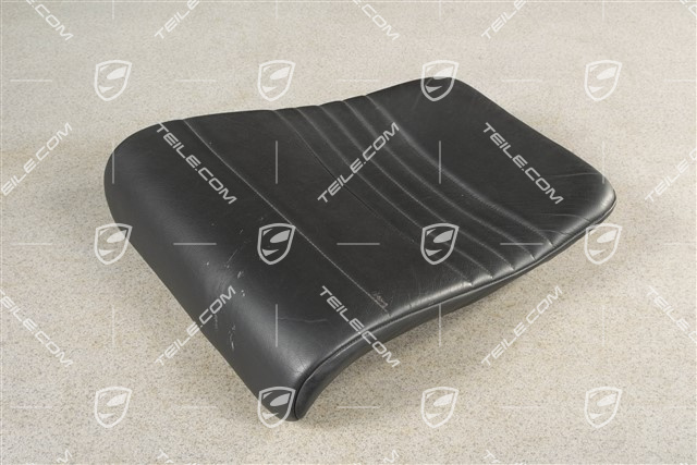 Back seat lower / cushion, Cabrio, leather, Black, R