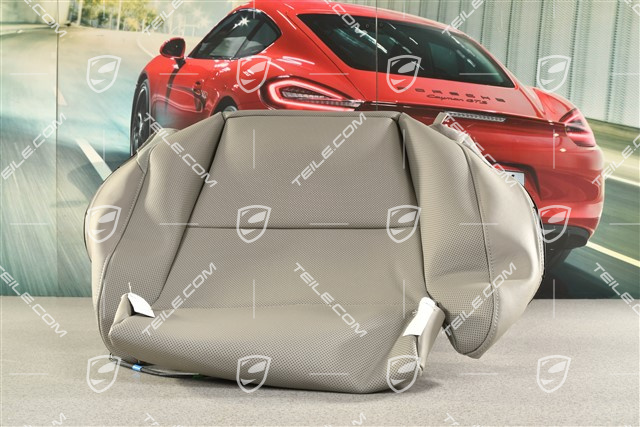 Cover for cushion, Vented / heated seats, leather Platinum Grey, L
