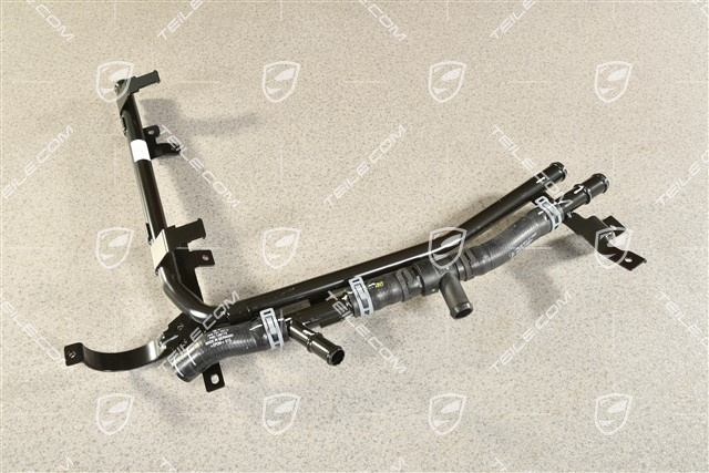 Coolant tube / Cooling water pipe with coolant hose and thermostat, hybrid
