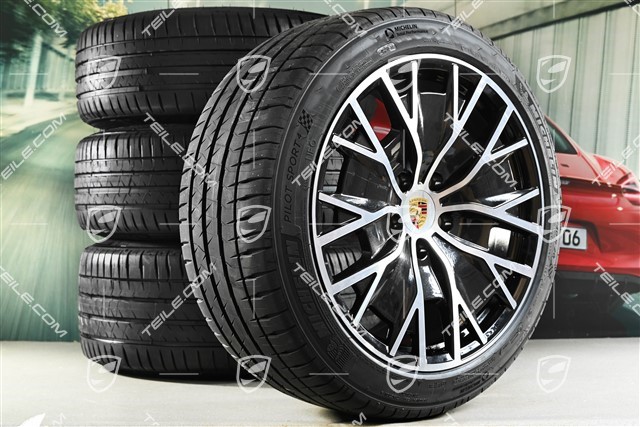 20" Taycan Turbo S Aero Design summer wheel set, rims 9J x 20 ET54 + 11J x 20 ET60 + Michelin summer tyres 245/45 R20 + 285/40 R20