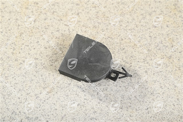 Turbo / 4 GTS, Front bumper, Towing hook lug cover / cap / trim, Black