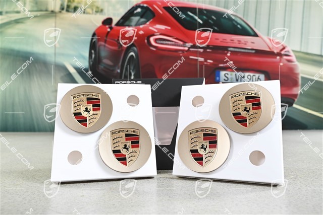Radzierdeckel Satz, Neodyme, Wappen farbig, für Exclusive Design / RS Spyder Felgen