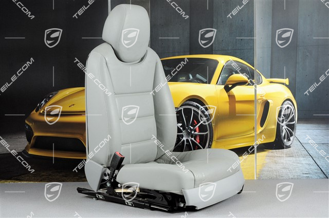 Seat, el adjustable, heating, Lumbar, ruffled leather, steel grey, damage, L