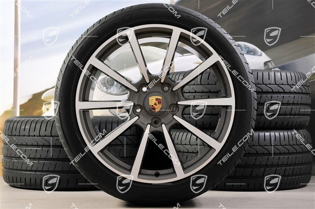 20-inch Carrera Classic II summer wheel set, 8,5J x 20 ET51 + 11J x 20 ET70 + NEW Pirelli summer tires 245/35 ZR20 + 295/30 ZR20