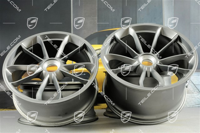 20" Felgensatz GT3, 9J x 20 ET55 + 12J x 20 ET47, in Platinum (seidenmatt)