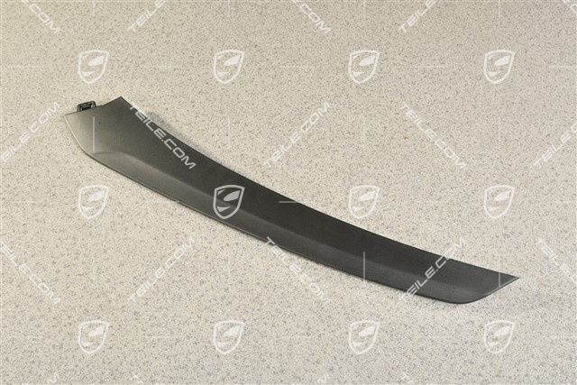 Disc / trim cover for front bumper retaining frame, Upper part, Black matte, Turbo, L