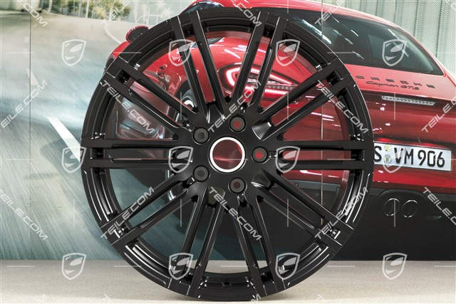 21" Felge Turbo III, Facelift, 10J x 21 ET50, in Schwarz Seidenmatt