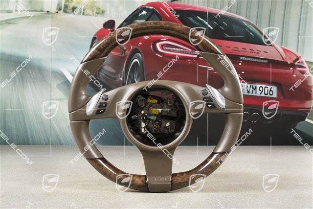 Steering wheel, Multi-Function, Heating, Selector lever, Umbra, walnut high gloss