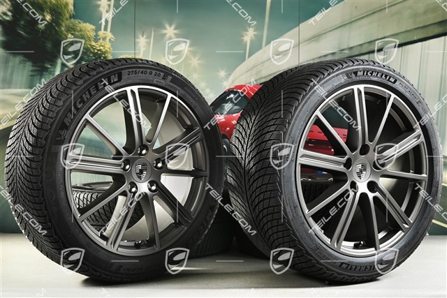 20-inch Panamera Turbo Winter wheel set, wheel rims 9,5J x 20 ET71 + 10,5J x 20 ET71 + Michelin Pilot Alpin 5 winter tyres 275/40 R20 + 315/35 R20, Turbonit