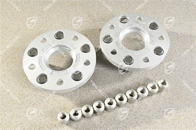 Wheel spacer set 17 mm, incl. wheel nuts