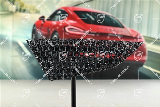 Farbige Designelemente in Gitterstruktur in Schwarz, 3D-Druck Bodyform Vollschalensitz