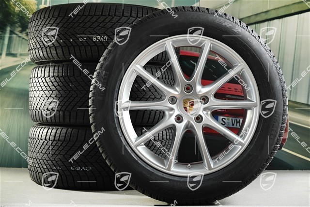 20-inch Cayenne Design winter wheel set, rims 9J x 20 ET50 + 10,5J x 20 ET64 + Pirelli winter tyres 255/55 R20 + 295/45 R20, with TPMS