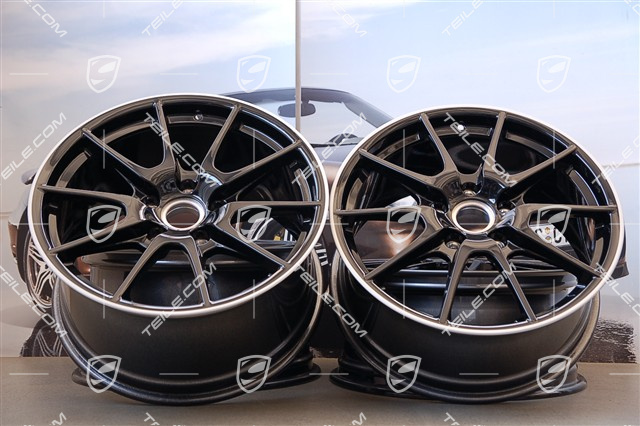 19" Boxster Spyder Felgensatz, Sondermodell Black Edition, schwarz, 10J x 19 ET42 + 8,5J x 19 ET55