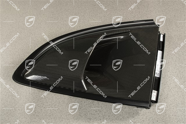 GT4RS, Weissach Paket, Abdeckung Seitenfenster Lufteinlass, carbon glanzend, L