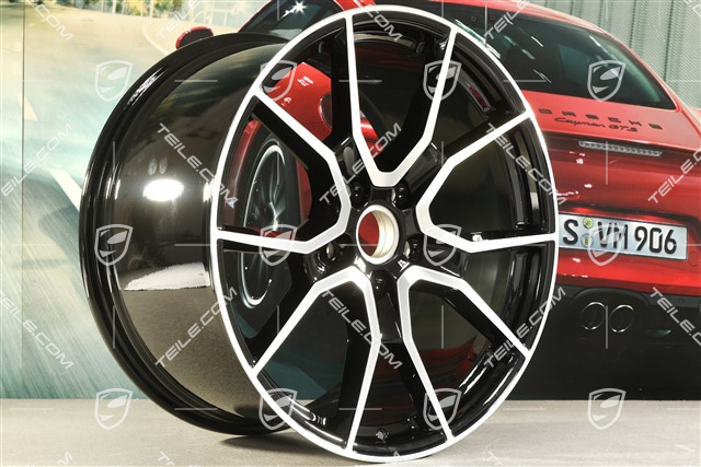 21-inch Rim Sport Turismo GTS / RS Spyder Design, 11,5J x 21 ET66, black high gloss