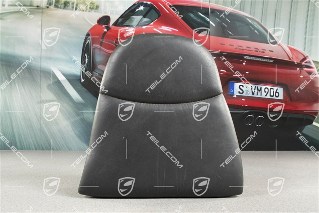 Notsitzkissen, Raffleder, Schwarz, L