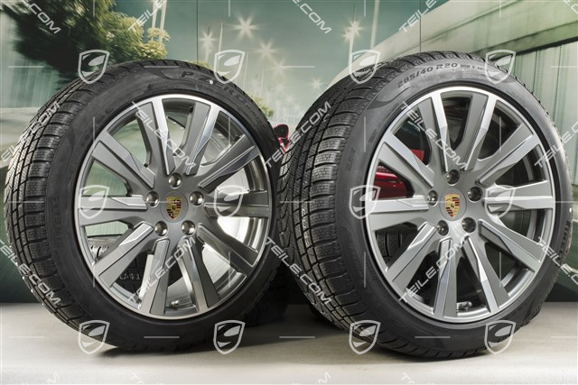 20-inch Taycan Tequipment Design winter wheel set, rims 9J x 20 ET54 + 11J x 20 ET60 + Pirelli winter tyres 245/45 R20 + 285/40 R20