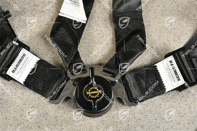 SCHROTH Racing Sicherheitsgurt, Profi 2x2, pull-down, 6-Punkt, schwarz, L=R