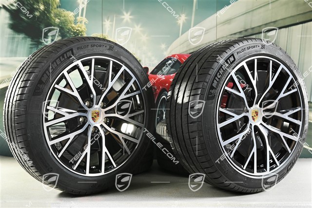20" koła letnie Turbo S Aero Design, komplet, felgi 9J x 20 ET54 + 11J x 20 ET60 + NOWE opony letnie Michelin 245/45 R20 + 285/40 R20