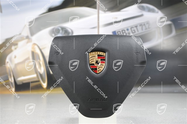 Airbag, 3-ramienny, skóra, czarny