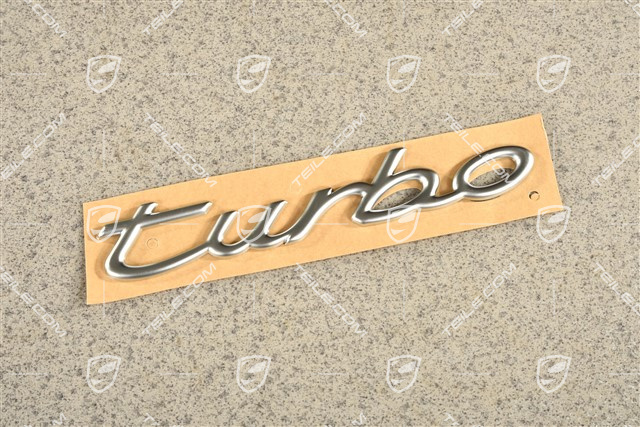 "Turbo" logo / Emblem, silver