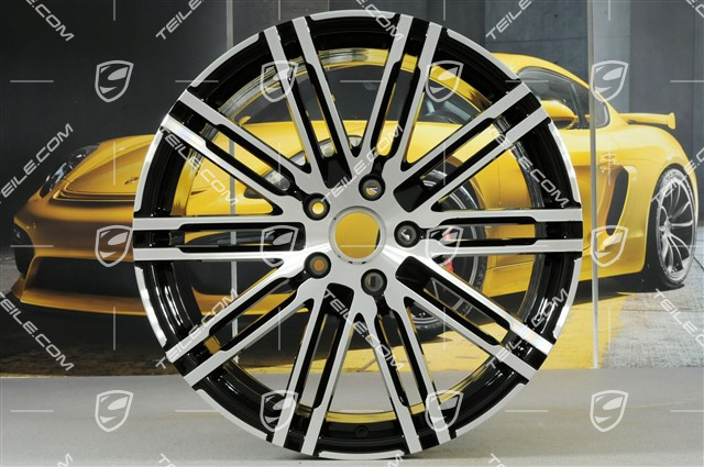 21" komplet felg Turbo III, facelift, 10J x 21 ET50, czarny wysoki połysk
