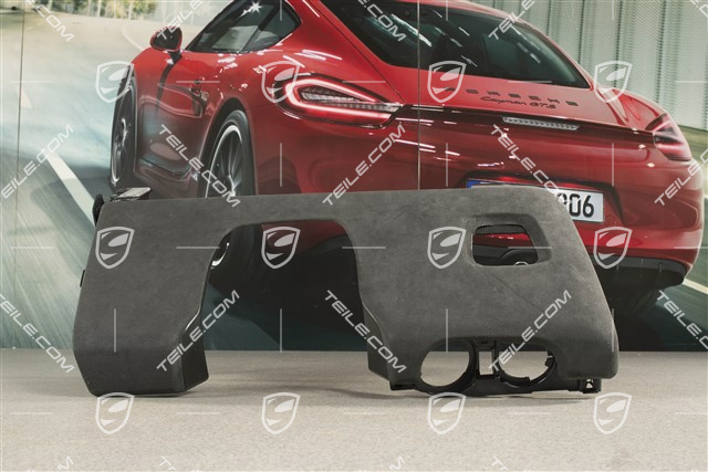 Dashboard trim lower part, Alcantara, Black