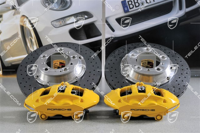 PCCB Hamulce ceramiczne - komplet montażowy, Turbo, przednie tarcze hamulcowe 380mm + tylne tarcze 350mm
