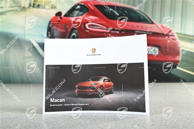 Dodatek do instrukcji obsługi Porsche Macan / instrukcja obsługi, język angielski, 09/2022