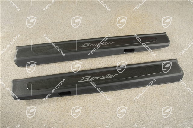Boxster, Blenden/Einstiegleisten, unbeleuchtet , Carbon, Satz L+R