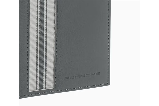 Men's Wallet, made of premium cowhide with embossed "PORSCHE" logo and textile stripe in Racing look, Heritage collection