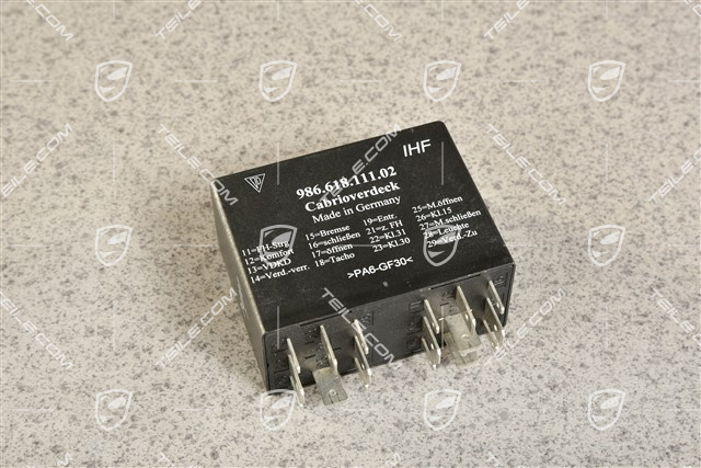 Relay control unit for roof actuation system