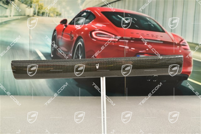Schalttafelverkleidung / Getränkehalter Zierleiste, mitte, LHD, Carbon / Kohlefaser