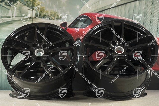 20" Cayenne Sport Felgensatz, 10,5J x 20 ET55 + 9J x 20 ET50, schwarz hochglanz
