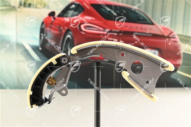 Timing chain tensioner with guide / slide, 3,0L V6 Hybrid