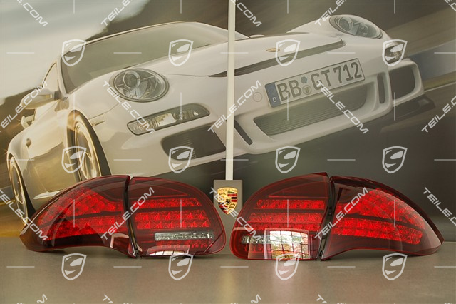 Rear light set, black-red (4 pcs)