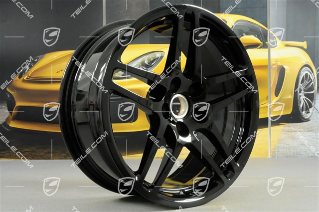 18" Felgensatz Macan S, 8J x 18 ET21 + 9J x 18 ET21, schwarz hochglanz
