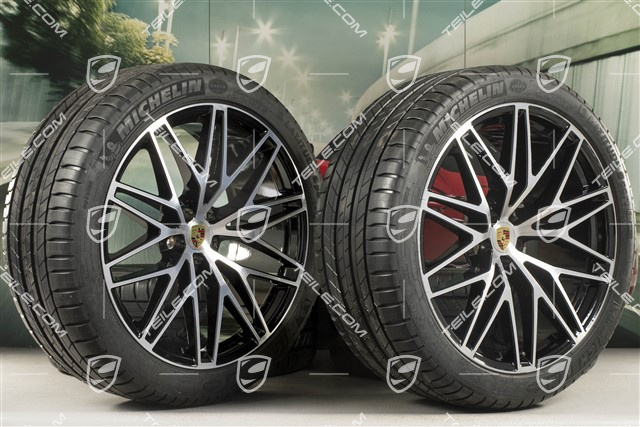 21" RS Spyder Design II summer wheel set, wheel rims 9,5J x 21 ET27 + 10J x 21 ET19 + NEW Michelin summer tyres 265/40 R21 + 295/35 R21, with TPM