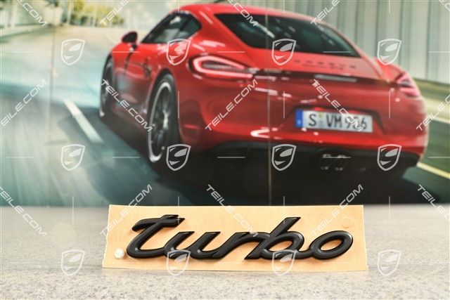 Coupe, Badge / Emblem TURBO Silky gloss Black