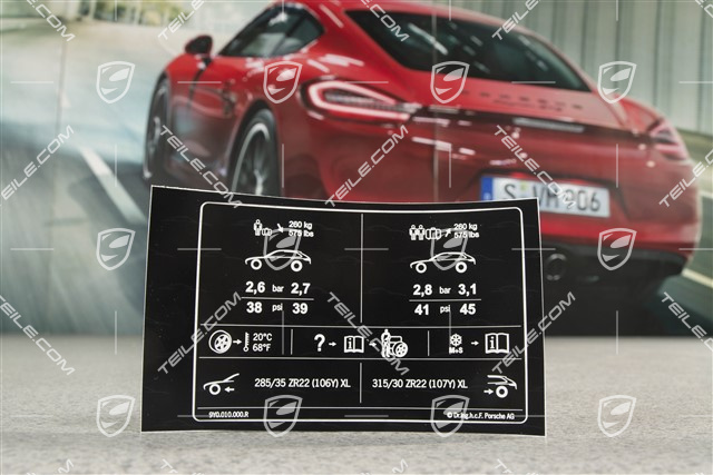Tire and loading information sticker