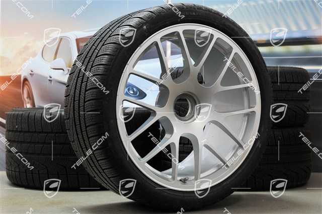 19" Komplet kół zimowych RS Spyder, felgi na centralną śrubę 8,5J x 19 ET56 + 11J x 19 ET51 + NOWE opony zimowe Pirelli 235/35 R19 + 295/30 R19, z czujnikami RDK