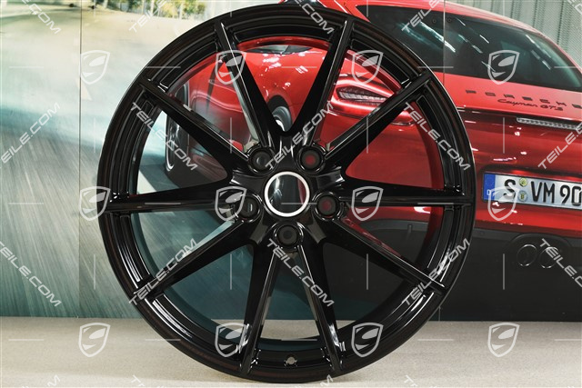 21-inch wheel rim Carrera S, 11,5 J x 21 ET67, black high gloss
