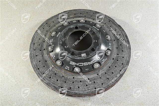 PCCB Ceramic brake disc, 991.2 C2 / C2S / C4 / C4S / 991.1 Turbo / 991.2 Turbo, damaged, L